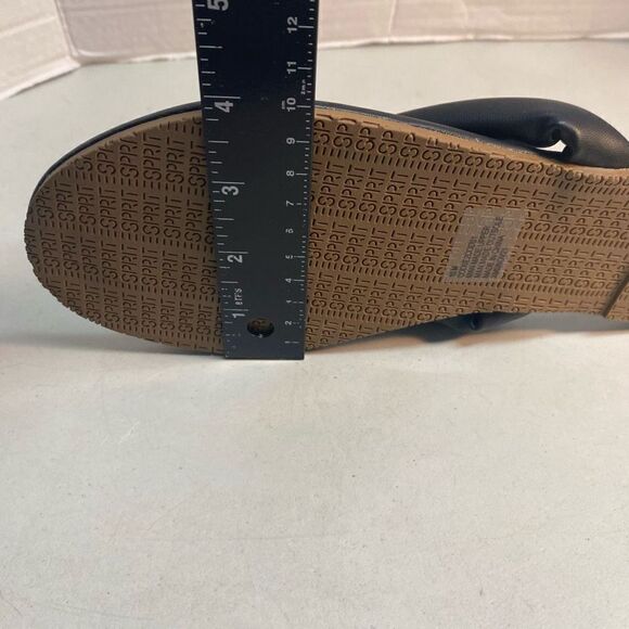 ESPRIT Women’s Thong Sandals Size 10 Black New With Tags No Box - Picture 2 of 7